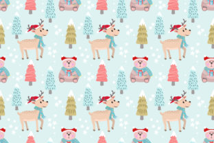 Christmas Bear and Deer Background