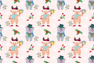 Christmas Bear and Deer Pattern: A Versatile Design for Creative Expression
