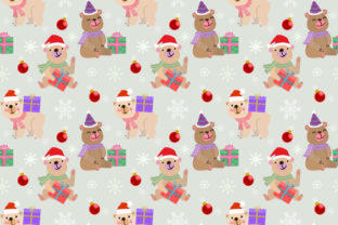 Christmas Bear with Gift Pattern – A Versatile Design for Creative Projects
