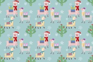 Cute Alpaca Christmas Pattern for Creative Projects