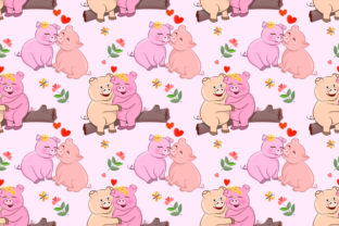 Cute Lovers Pigs Seamless Pattern: A Versatile Design for Creative Projects