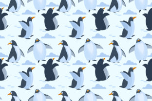 Cute Penguin Seamless Pattern