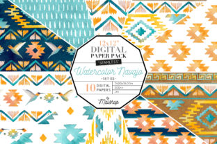 Digital Paper Watercolor Navajo Set 02: A Versatile Tool for Creative Projects