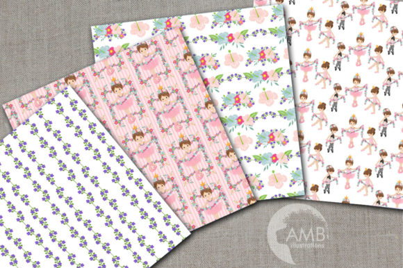 Floral Ballerina Digital Papers: A Creative Resource for Every Project
