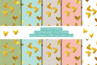 Gold Heart Seamless Pattern