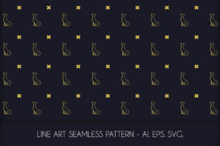 Line Art Cat Dog Seamless Pattern