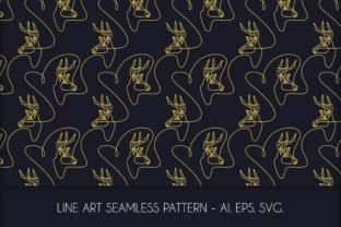 Line Art Deer Seamless Pattern: A Versatile Design for Creative Projects
