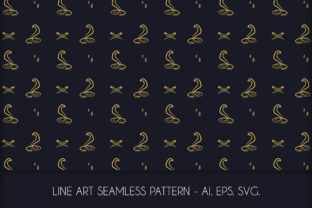 Line Art Snake Seamless Pattern