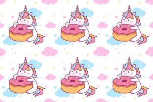 Unicorn Eating Donut Seamless Pattern: A Creative and Versatile Design for Modern Projects